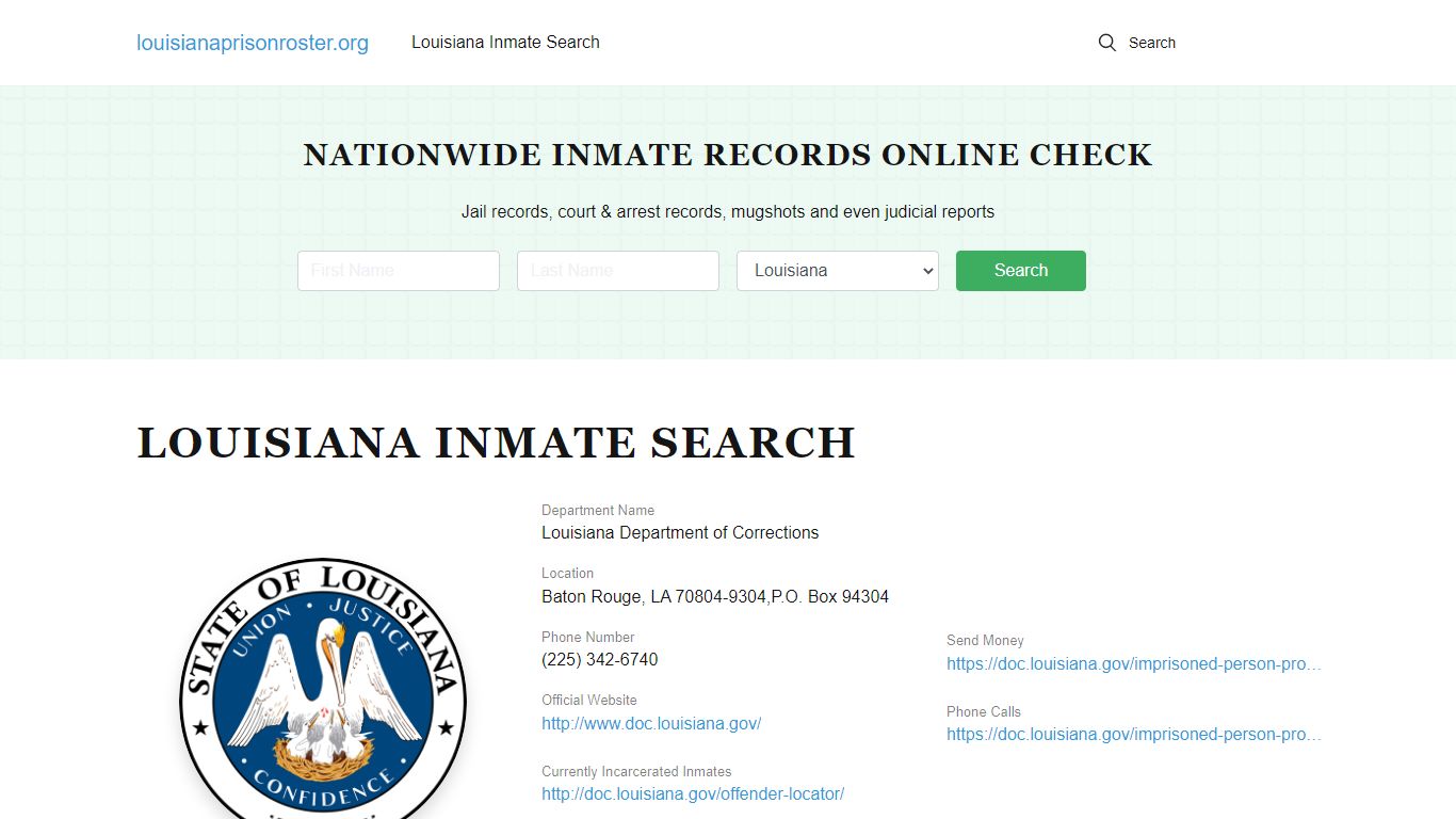 Louisiana Inmate Search - LA DOC Offenders Lookup